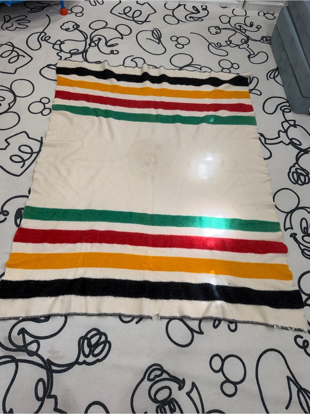 Vintage Valley 8-Stripe Wool Blanket HBC like Chassé & Fils Québec 100% Wool